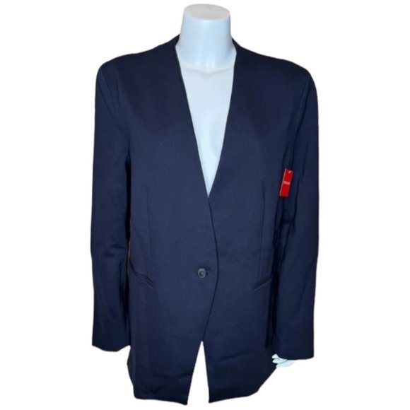 XL Spanx Navy Collarless Blazer - Picture 3 of 3